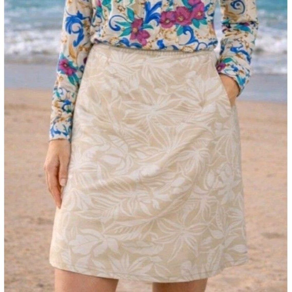 Rip Skirt Size M Hawaiian Floral Wrap Hook & Loop Pockets